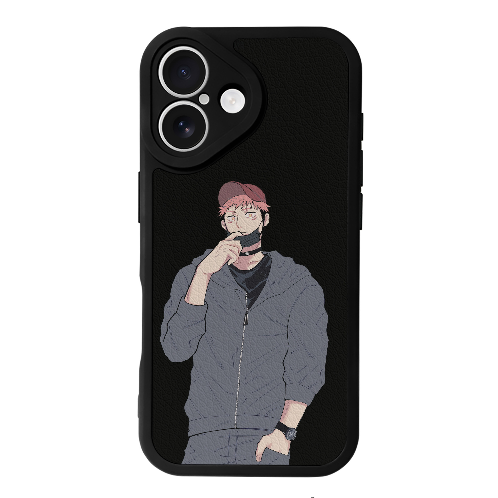 （画像用） 呪術廻戦 Jujutsu Kaisen 【iPhone 16シリーズ対応】シリコンスマホケース（レザー調） 材質：シリコン